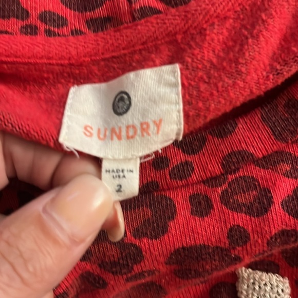 Sundry size 2 (medium) sweatshirt with patchwork, Anthropologie - Picture 4 of 5
